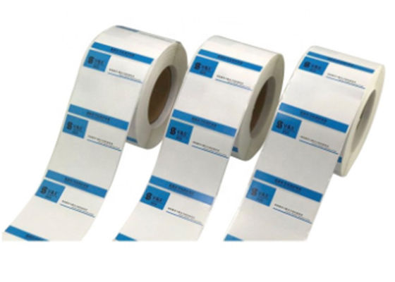 광택이 없는 폴리에스테르 57x32mm 열 선적 라벨