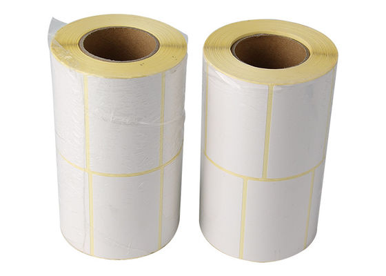 노란색 바닥 위조 방지 열 라벨 스티커 102x102mm